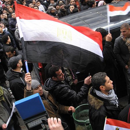 Egyptians stand in solidarity