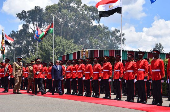 2017-02-18 Egypt and Kenya presidents El-sisi and Kenyatta meet in Nairobi Youm7