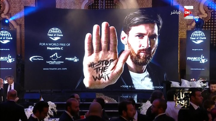 Leo Messi in Egypt during the Tour n Cure Event for the treatment of the Hepatitis virus, 21-2-2017