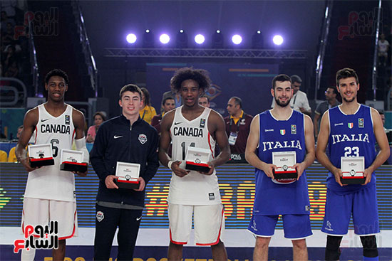 2017-07-09 FIBA under-19 basketball top players awards Canada Italy USA Cairo Stadium Egypt - Youm7