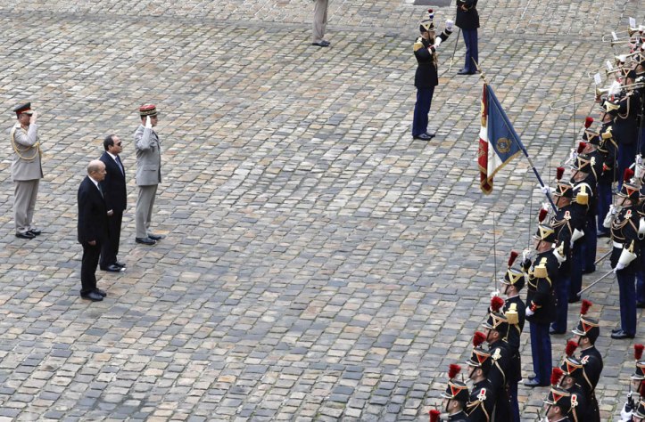 2017-10-25 Egypt El Sisi France Minister Foreign Affairs Paris Ahram 2017-636444641264314791-431