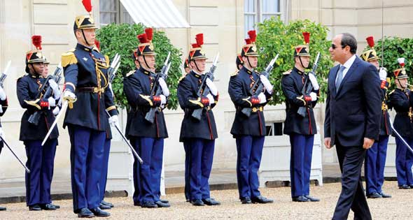 2017-10-25 Egypt President El-Sisi Elysee Palace Paris France Al-Ahram 2017-636444754855820193-582