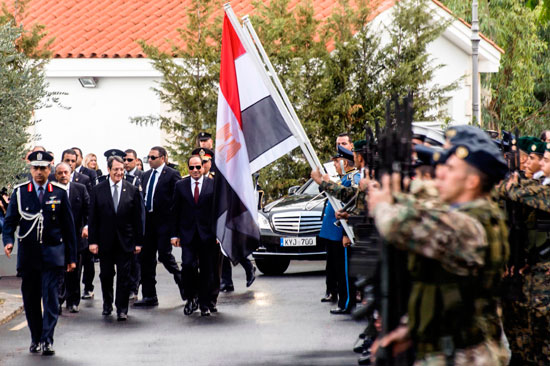 2017-11-23 Official welcome of President El-Sisi of Egypt with president Anastasiades in Nicosia, Cyprus 2017 Youm7