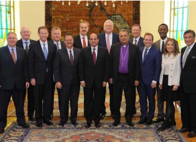 2017-11-28 Egypt President El-Sisi with Christian Evangelical world delegation in Cairo 2017 Al-Ahram 02
