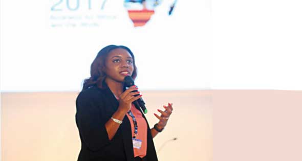 2017-12-10 A young African entrepreneur during Africa 2017 summit in Egypt Al-Ahram 01