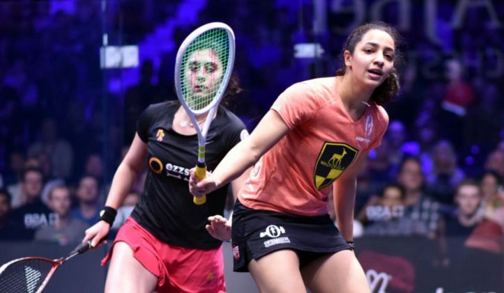 2017-12-31 Raneem El-Weleily and Nour El-Sherbini in the PSA Squash Women World Final - Mnchester England 2017 - Youm7