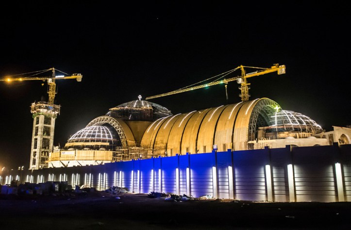 2018-01-21 Christmas celebrations at the under-construction Nativity of Christ Coptic Orthodox Cathedral in Cairo AlAhram