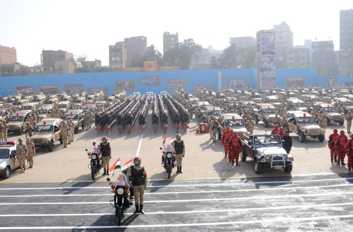 2018-02-10 Egyptian military brigades performing a pre-operation check at their bases Al-Ahram