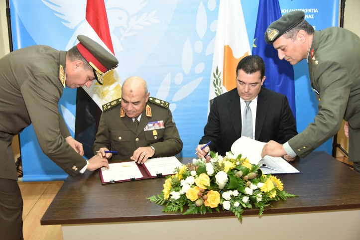 2018-03-11 Signing bilateral agreements between military of Egypt and Cyprus in Nicosia