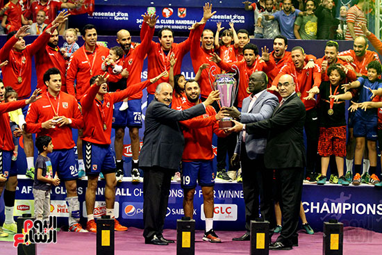 2018-04-23 Egypt Al-Ahly win Africa Handball Cup 2018 - Celebrations 02 Youm7