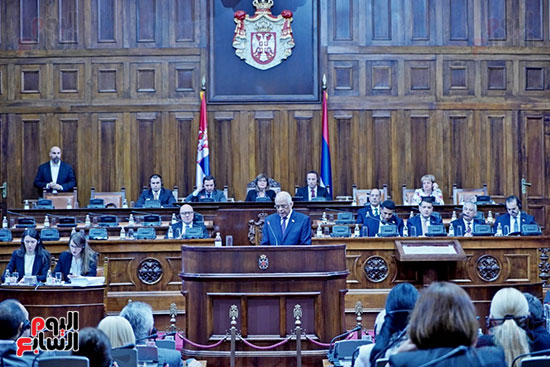 2018-07-20 Egypt Parliament President Speech in Serbian Parliament 01 Youm7