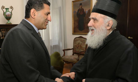 2018-07-20 Egyptian Ambassadro to Serbia with Serbian Church Partriarch