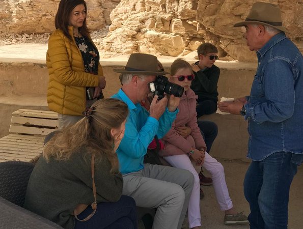 2019-01-14 belgium royal family during luxor visit with dr zahi hawass 2019 02