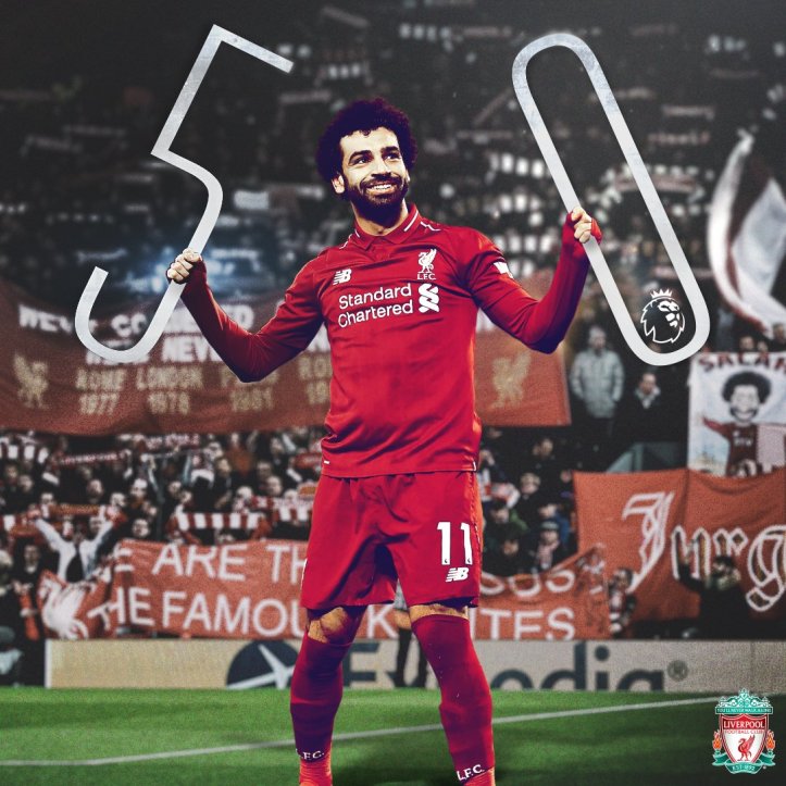 2019-04-08 Egypt Salah scores 50th goal in English premier league 01