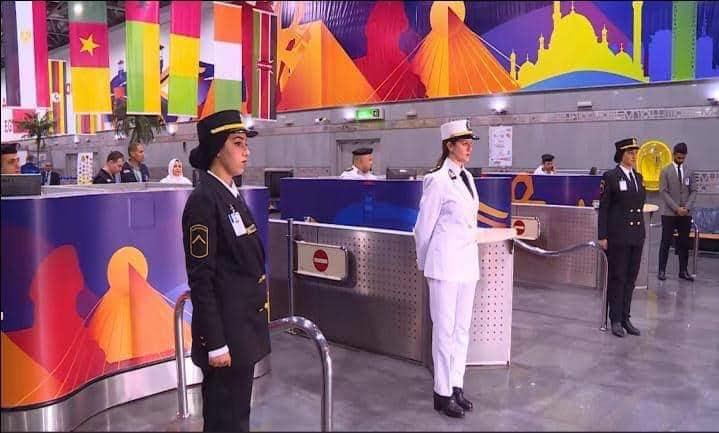 2019-06-19 Egyptian Police Woman officers during AFCON cup of Nations 2019 in Egypt