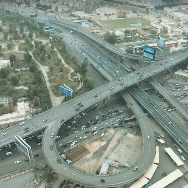 2021-03-08 Egypt Traffic in City Roads and Bridges 01