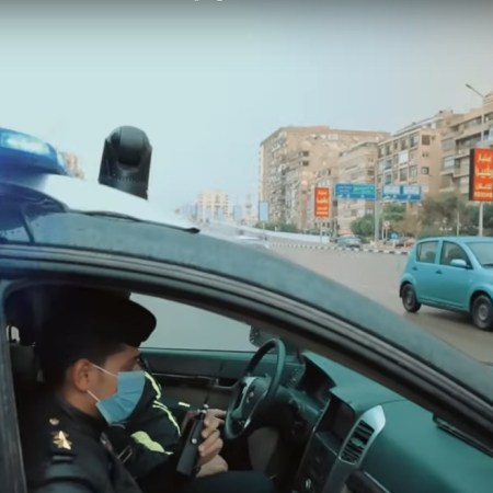 2021-03-08 Egypt Traffic Police Electronic Surveillance Cameras inside police cars 01